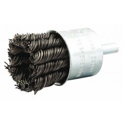 END BRUSH,SHANK 1/4",WIRE 0.01 4" DIA.