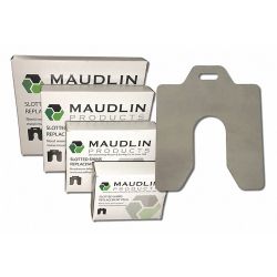 SLOTTED SHIM,C-4X4 INX0.004IN, PK20