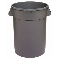 ROUND CONTAINER,44 GAL,24 IN,G RAY