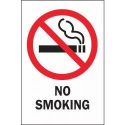 SIGN SELF STICK NO SMOKING 3.5 X5