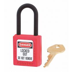 PADLOCK DIELECTRIC XENOY RED