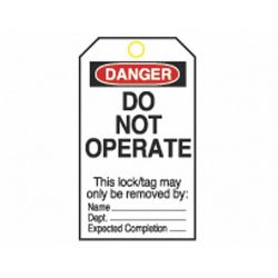 TAG DO NOT OPERATE STRIPED #2 25/PK