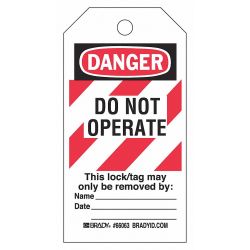 TAG DO NOT OPERATE STRIPED #1 25/PK