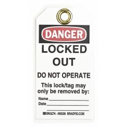 TAG LOCKED OUT DO NOT OPER #1 25/PK
