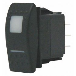 LIGHTED ROCKER SWITCH,DPDT,20A ON/O