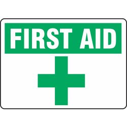 SAFETY SIGN FIRST AID VINYL