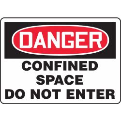 SAFETY SIGN CONFINED SPACE VINYL