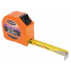 MEASURING TAPE,1 IN X 25 FT,OR ANGE