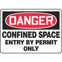 SAFETY SIGN CONFINED SPACE ALUM