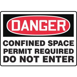 SAFETY SIGN CONFINED SPACE PLAST