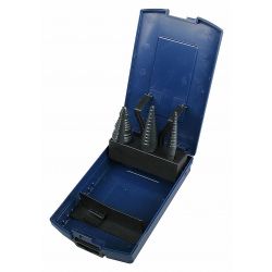 STEP DRILL BIT SET,1/8 TO 1-1/ 8 IN,