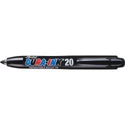 MARKER BLK DURA-INK 20 RETRACT ABLE