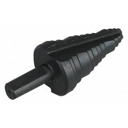 STEP DRILL BIT,10 HOLE,1/4 TO 1-3/8