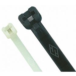 CABLE TIE MTL TOOTH 7.5IN BLK 100PK