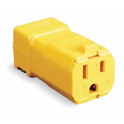 CONNECTOR STAIGHTBLADE 15A 125 V YE