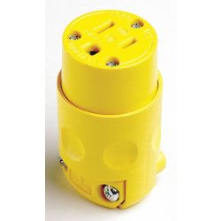 CONNECTOR PVC YELLOW 3W 15A 12 5V