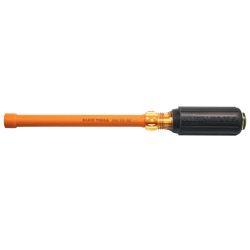 KLEIN TOOLS 64638INS, INSULATED NUT DRIVER, - CUSHION-GRIP, 6" HOLLOW-SHAFT, 64638INS