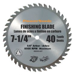  ROK 40028, 7-1/4" CONTRACTOR"S SAW BLADE - 40T 40028