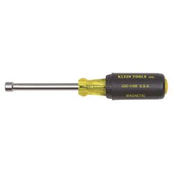 KLEIN TOOLS 630-1/4M, NUT DRIVER, MAGNETIC CUSHION - GRIP 1/4" X 3" HOLLOW SHAFT 630-1/4M