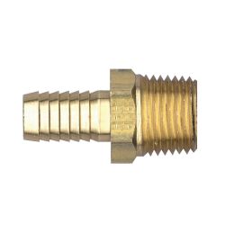 FAIRVIEW 125-4B, COUPLER-(BARB X MPT) BRASS - 1/4 HOSE X 1/4 MALE PIPE 125-4B