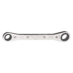 KLEIN TOOLS 68201, RATCHETING BOX WRENCH, 3/8" X - 7/16" 12-POINT 68201