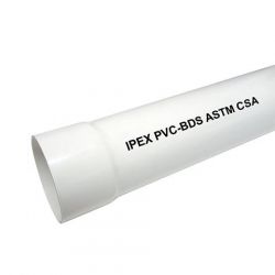 IPEX 003644, PIPE-PVC SEWER-CSA SOLID SDR35 - 4" H & SPGT (10'/LENGTH) 003644