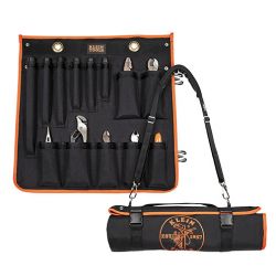 KLEIN TOOLS 33525SC, 13PC INSULATED UTILITY TOOLKIT - W/ ROLL UP CASE 33525SC