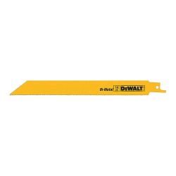 DEWALT DW4809, CUT SAW BLADE-BIMETAL, MET CUT - 8" LONG 14 TPI 5/PK SOLD/PC DW4809