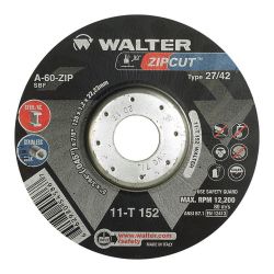 WALTER SURFACE TECHNOLOGIES 11T142, WHEEL 4-1/2 X 3/64 X 7/8 - A-60 QUICK T27 HIGH PERF 11T142