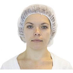 CANSAFE - SAFETYZONE DBWH-24-1, HAIR NET - WHITE BOUFFANT 24" - 100/BAG DBWH-24-1