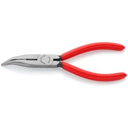 KNIPEX 2521160, PLIERS - LONG NOSE 6-1/4" - W/CUTTER 40' ANGLED 2521160