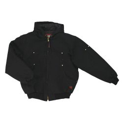RICHLU TOUGH DUCK 5123LGE-BLK, TOUGH DUCK QUILTED HOODED - BOMBER -BLACK 5123LGE-BLK