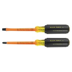 KLEIN TOOLS 33532-INS, SCREWDRIVER SET 2 PC - INSULATED CUSHION GRIP 33532-INS