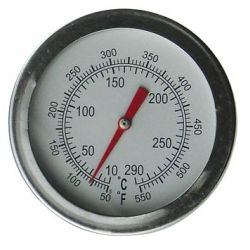 GENERAL TOOLS PT2008G-550, 8" X 2" DIAL SOIL THERMOMETER - 50-550F (50C-265C) GLASS LENS PT2008G-550