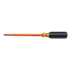 KLEIN TOOLS 661-7-INS, SCREWDRIVER-ROBERTSON #1 - INSULATED 7" ROUND SHANK 661-7-INS