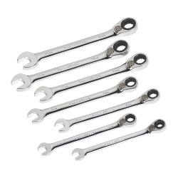 GREENLEE 0354-02, WRENCH SET-7PC RATCHET METRIC - 7MM THROUGH 15MM 0354-02