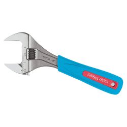 CHANNELLOCK 8WCB, WRENCH - 8" ADJUSTABLE CHROME - WIDE AZZ CODE BLUE 8WCB