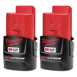 MILWAUKEE 48-11-2411, BATTERY-REDLITHIUM M12 - 1.5AH CP DOUBLE PACK 48-11-2411
