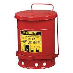SAFETY OILY WASTE CAN 14 GAL - 16-1/16"X 20-1/4" RED