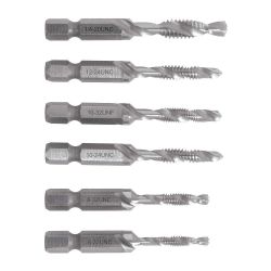 GREENLEE DTAPKIT, COMB. DRILL AND TAP SET 6 PC - 6-32 TO 1/4-20 DTAPKIT