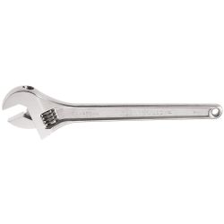 KLEIN TOOLS 500-24, WRENCH-ADJUSTABLE-CHROME 24" - STANDARD CAP. 2-1/2" OPENING 500-24