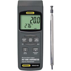 GENERAL TOOLS HWA4214SD, DATA LOGGING HOT WIRE - ANEOMETER W/ EXCEL SD CARD HWA4214SD
