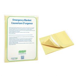 SAFECROSS FIRST AID 26710, EMERGENCY YELLOW BLANKET - 60" X 72" DISPOSABLE 26710