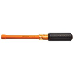 KLEIN TOOLS 64612INS, INSULATED NUT DRIVER, - CUSHION-GRIP, 6" HOLLOW-SHAFT, 64612INS