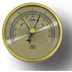 GENERAL TOOLS ABAR300, ANALOG BAROMETER WITH BRASS - CASE, 3" DIAL W/BRASS FACE ABAR300