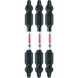BOSCH ITDEP2R22503, BIT-DOUBLE ENDED IMPACT TOUGH - 2.5" PHILLIPS/SQUARE 3PC ITDEP2R22503