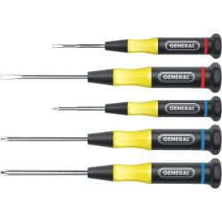 GENERAL TOOLS 700, 5 PC ULTRATECH SLOTTED & - PHILLIPS SCREWDRIVER SET 700