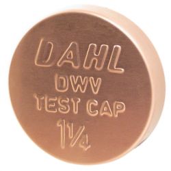 DAHL VALVE LIMITED 9154, CAP COPPER TEST 1-1/4" 9154