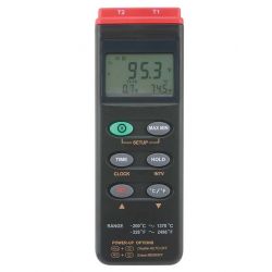 GENERAL TOOLS DT306DL, DUAL INPUT DATALOG THERMOMETER - 2 "K" TYPE PROBES, RS-232 DT306DL